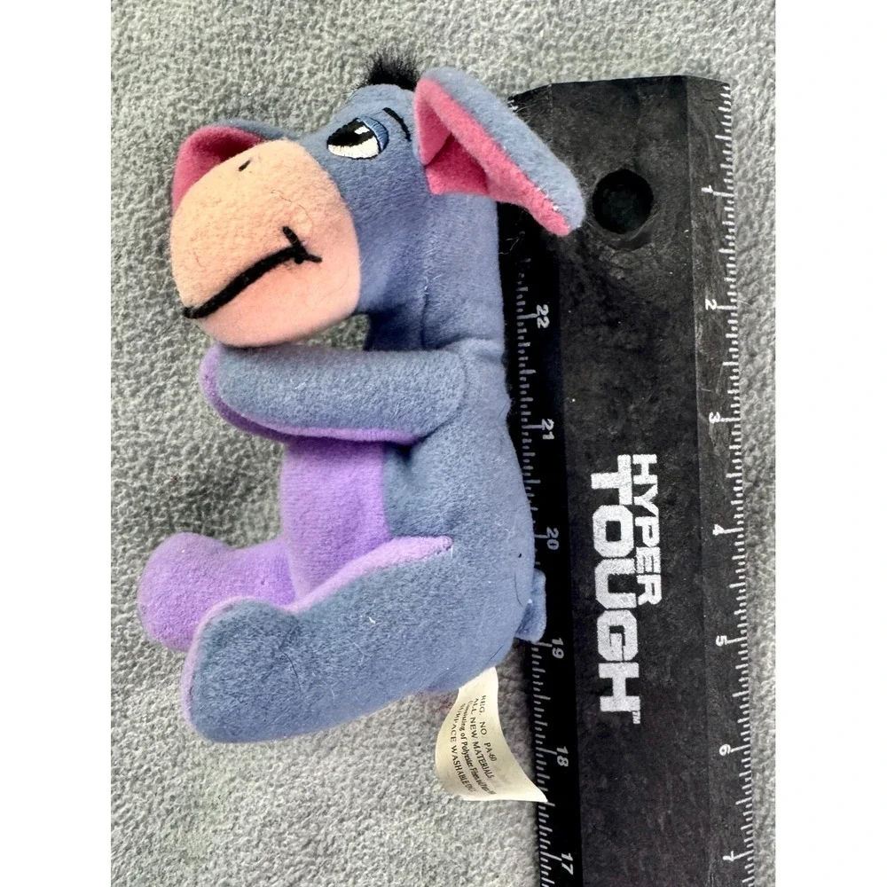 Vintage 1997 Disney Mattel Eeyore‎ Plush Winnie the Pooh Blue Donkey Pink Bow 6